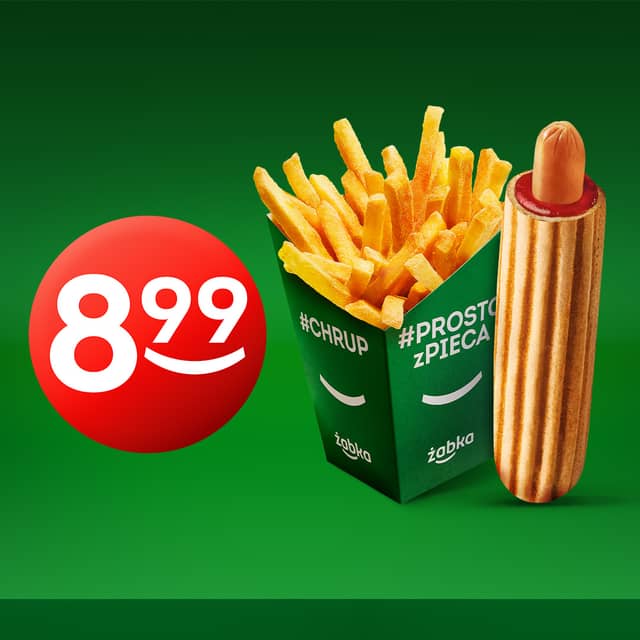 HOT DOG I FRYTKI za 8,99 zł!​